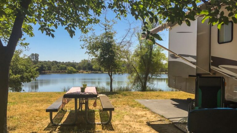 Lakeside camping